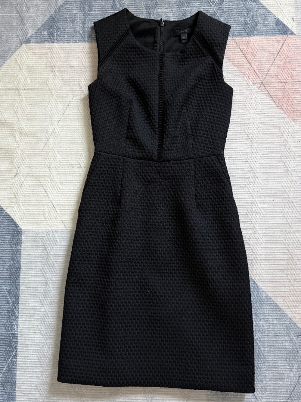 J. Crew Sleeveless Black Sheath Dress size 00P